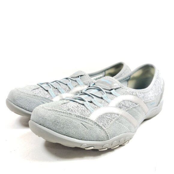 Skechers Womens Size 10 Breathe Easy Faithful Gray Slip-On Shoes - Picture 2 of 9